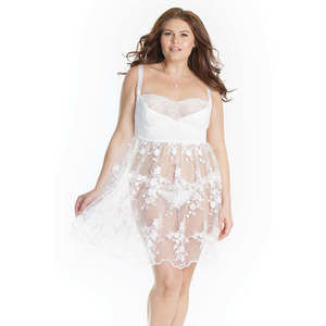 Coquette - Plus Size Babydoll & Thong Set